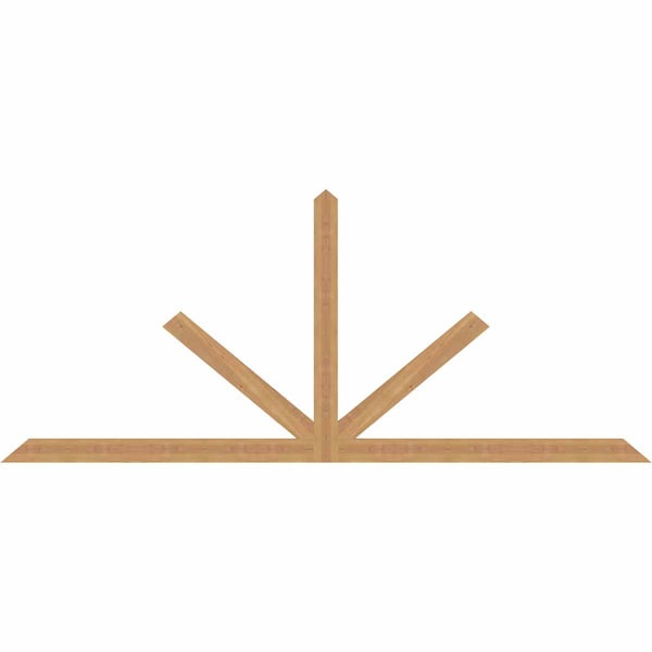 Ekena Millwork Saratoga Timber Gable Bracket, Western Red Cedar, 96"W x 40"H x 1 1/2"D x 3 1/2"F, 10/12 Pitch GBW096X40X0204SAR00SWR - main